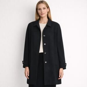 Vintage Wellington Fashions Blue Wool Coat Size 13/14 Classic Tailored